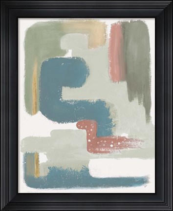 Framed Maroon Bird Abstract Print