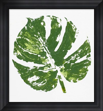 Framed Tropical Leaf Stamp Print