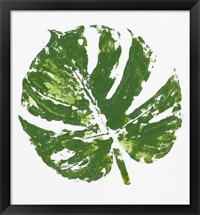 Framed Tropical Leaf Stamp Print