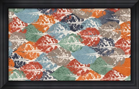 Framed Otono Leaf Repetition Print