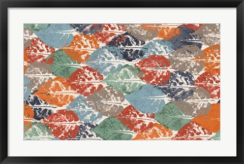 Framed Otono Leaf Repetition Print