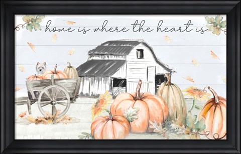 Framed Pumpkin Barn Print