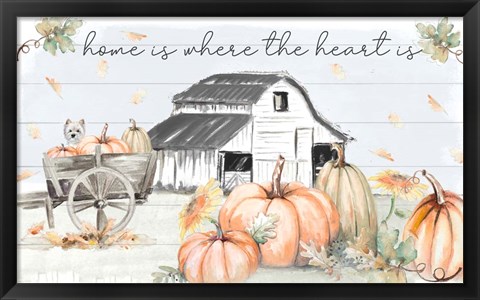 Framed Pumpkin Barn Print