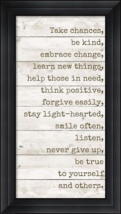 Framed Take Chances Print