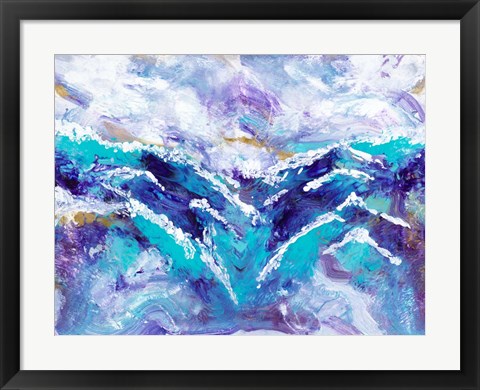 Framed Ocean Waves Print