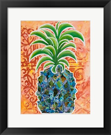 Framed Pineapple Collage I Print