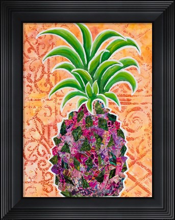 Framed Pineapple Collage II Print