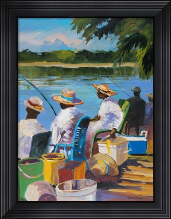 Framed Fishing II Print