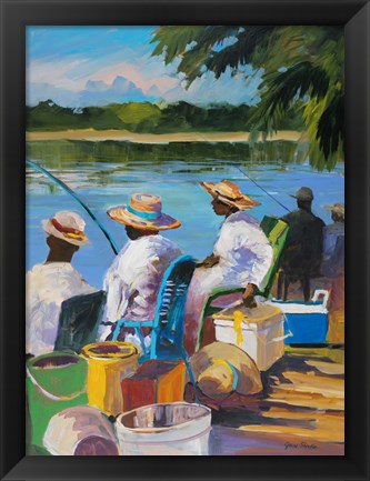 Framed Fishing II Print