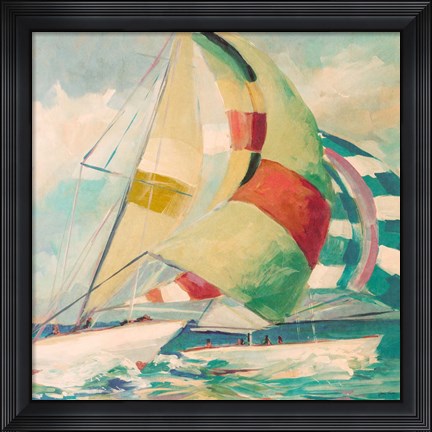 Framed Calm Full Sail I Print