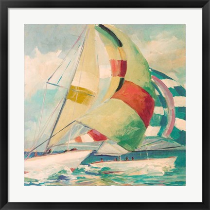 Framed Calm Full Sail I Print