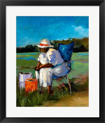 Framed Fishing Again Print