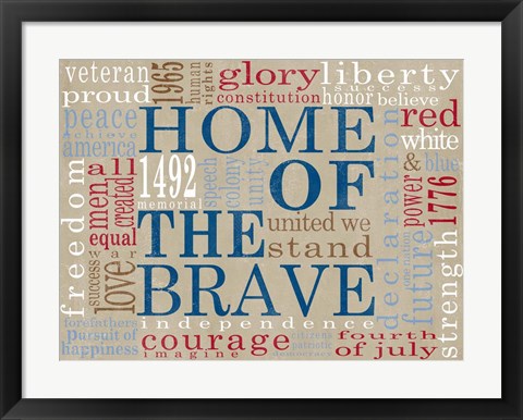 Framed Home of the Brave Print