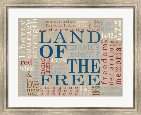 Framed Land Of The Free Print