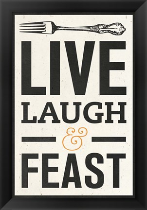 Framed Live Laugh Print