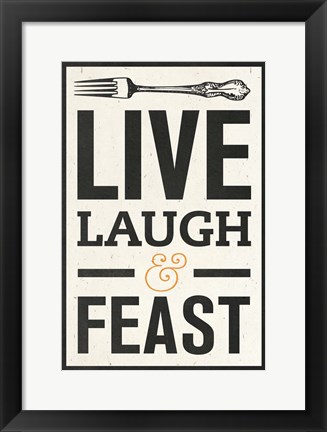 Framed Live Laugh Print