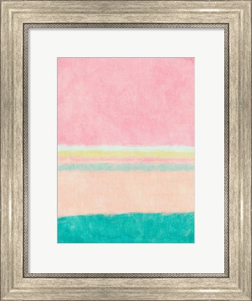 Framed Rectangle Beach Blocks of Color I Print