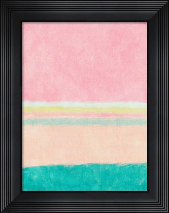 Framed Rectangle Beach Blocks of Color I Print