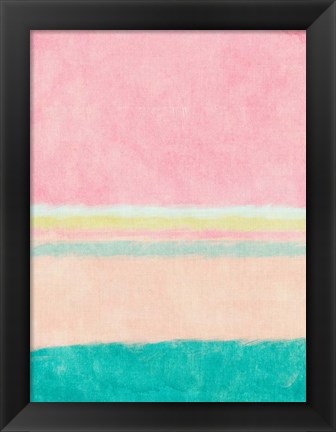Framed Rectangle Beach Blocks of Color I Print