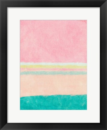 Framed Rectangle Beach Blocks of Color I Print