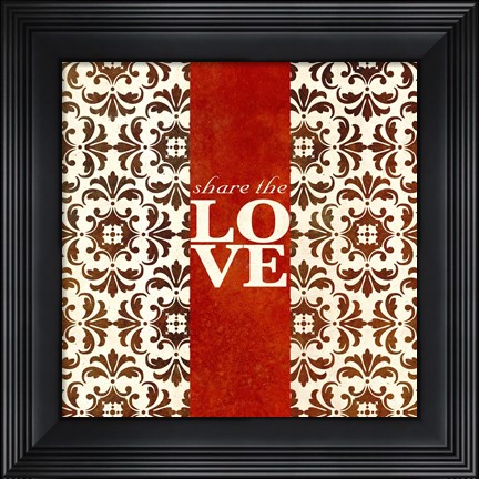 Framed Share The Love Print