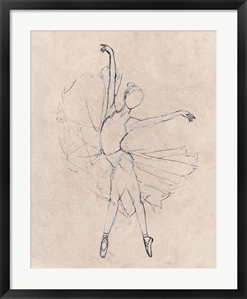 Framed Monochrome Ballerina Print