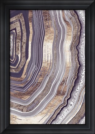 Framed Tribeca Rose Gold Geode Print