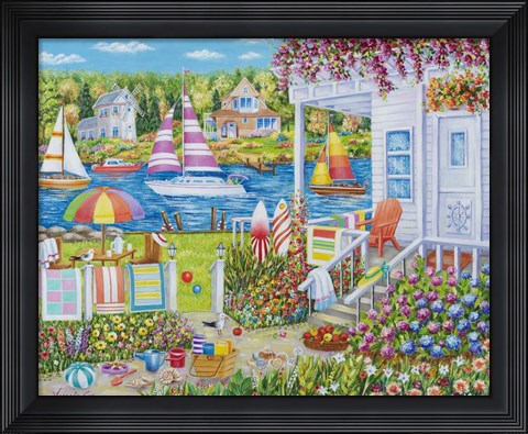 Framed House on the Water Print