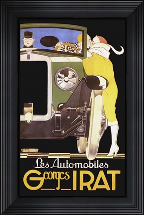 Framed 1923 Deco Auto Seller Ad Print