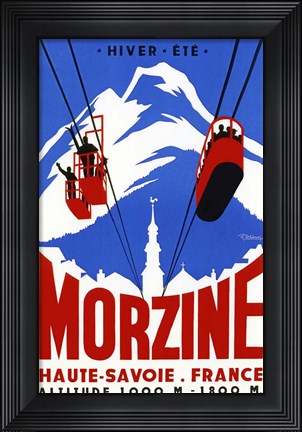 Framed Ski Haute-Savoie France Print