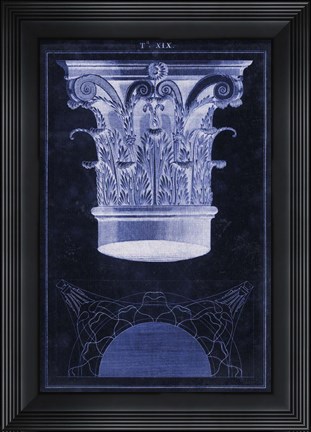 Framed Blueprint Andrea Palladio Corinthian Capital 1550 Print