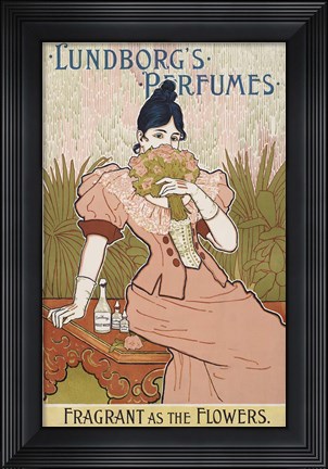 Framed Lundborg&#39;s Perfumes 1894 Print