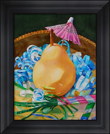 Framed Party Pear Print