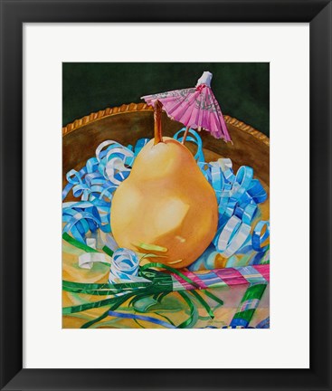 Framed Party Pear Print