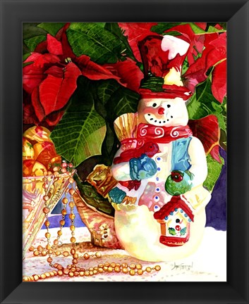 Framed Snowman Dreams Print