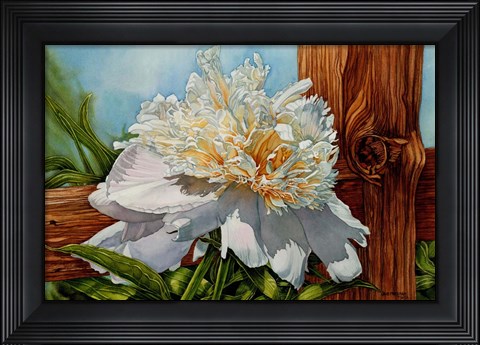 Framed White Flower Print