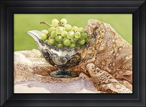 Framed Dancing Loon Grapes Print