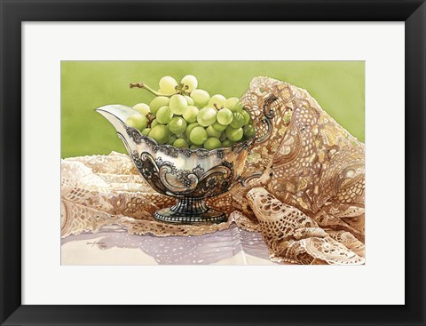 Framed Dancing Loon Grapes Print