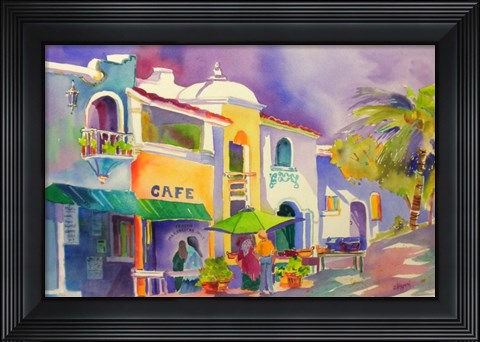 Framed Cozumel Shops Print