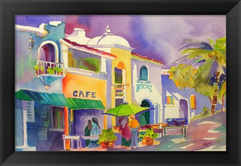 Framed Cozumel Shops Print