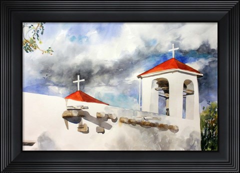 Framed Rancho Taos Spring Sky Print