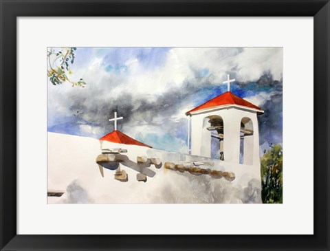 Framed Rancho Taos Spring Sky Print