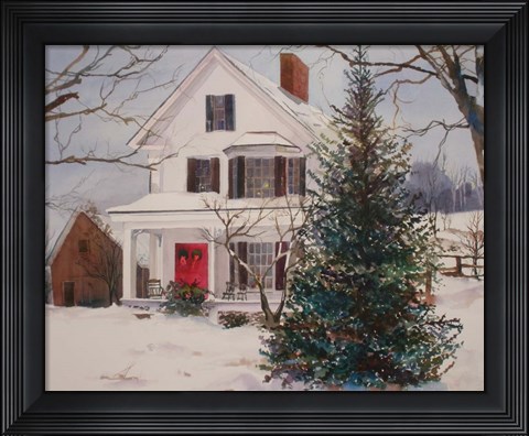 Framed Christmas Farmhouse Print