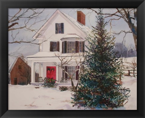 Framed Christmas Farmhouse Print