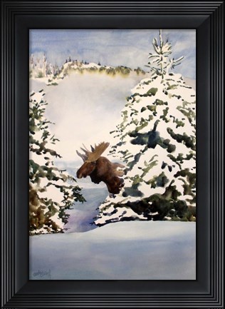 Framed Moose Moment Print