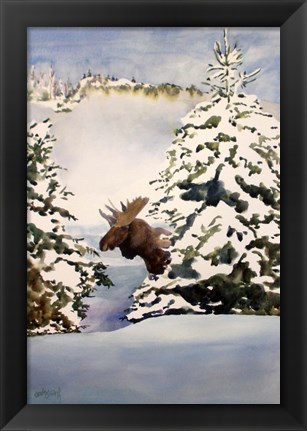 Framed Moose Moment Print