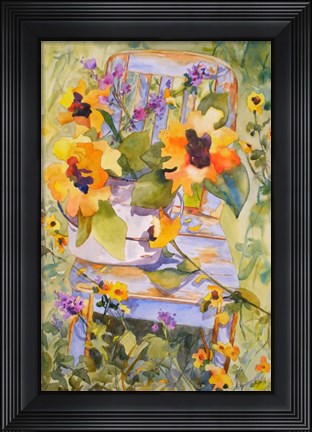 Framed Sunflower Chair Print