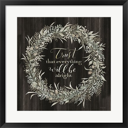 Framed Trust Wreath Print