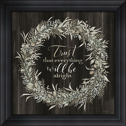 Framed Trust Wreath Print