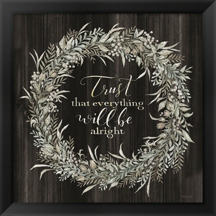 Framed Trust Wreath Print